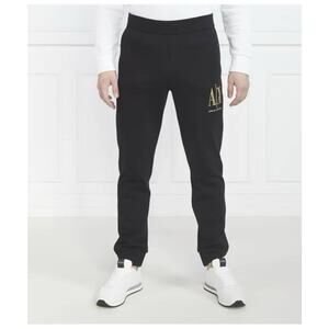 Armani Exchange Black Sweatpants With Gold Embroidered Logo SZ LARGE